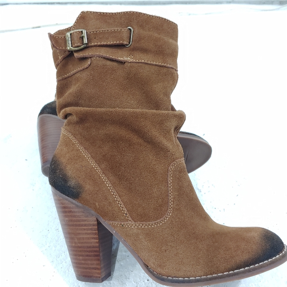 ZODIAC HEELED LEATHER MID CALF BOOT